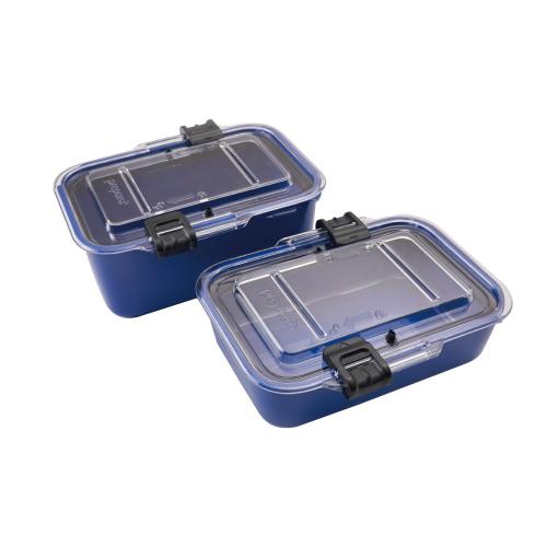 美國Prepara Tritan食物密封保鮮盒2件組1.25L+0.7L-深海藍