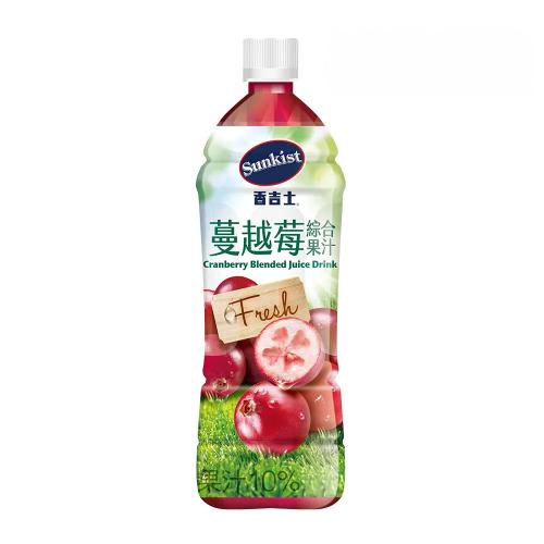 Sunkist 香吉士 蔓越莓綜合果汁飲料（900ml × 12入/箱）