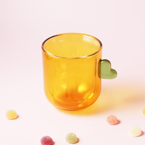 好玻GOODGLAS Candy Mug 拼接雙層玻璃杯-檸檬L