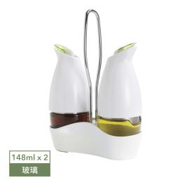 8折｜美國Prepara Gourmet Cruet set 醬料/調味罐兩入組 (附手提底座)