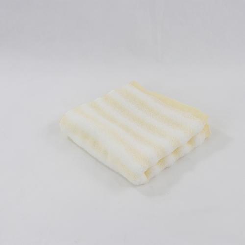 JOGAN日本成願毛巾 Airfeeling 朵朵雲系列 純棉小方巾-線條黃