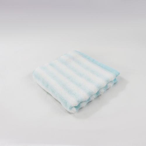 JOGAN日本成願毛巾 Airfeeling 朵朵雲系列 純棉小方巾-線條藍