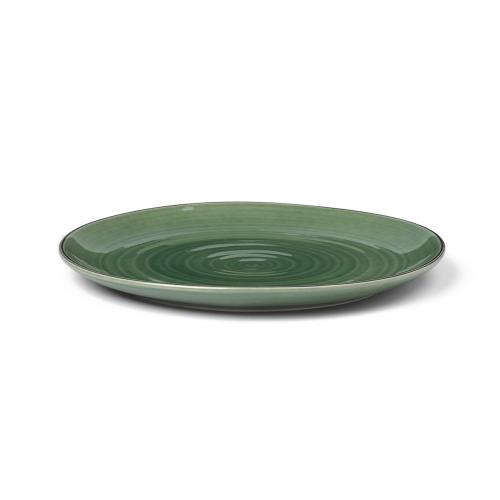 丹麥 Kähler Colore 釉色餐盤（Ø 27cm、鼠尾草綠）