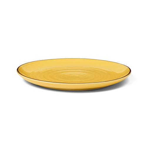 丹麥 Kähler Colore 釉色餐盤（Ø 27cm、番紅花黃）