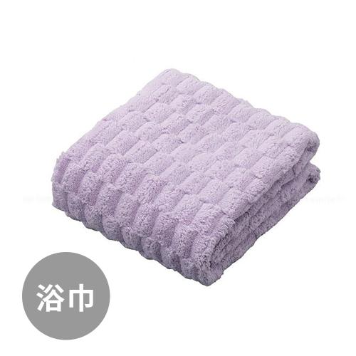 日本CB Japan carari poco格紋系列 超細纖維浴巾-典雅紫