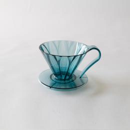 日本CAFEC Tritan 花瓣濾杯1-2杯-清澈藍