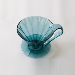 日本CAFEC Tritan 花瓣濾杯2-4杯-清澈藍