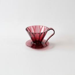 日本CAFEC Tritan 花瓣濾杯1-2杯-清澈紅