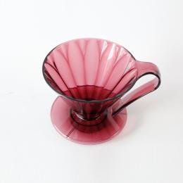 日本CAFEC Tritan 花瓣濾杯2-4杯-清澈紅