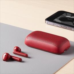 法國 LEXON Speakerbuds 耳機揚聲器2in1-沉靜紅