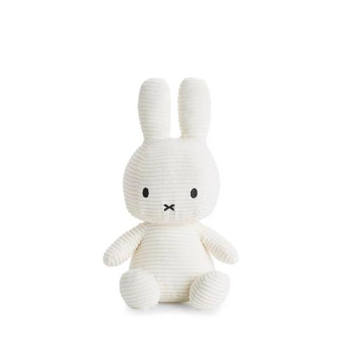 荷蘭BON TON TOYS Miffy米菲兔ECO燈芯絨填充玩偶-白 33cm