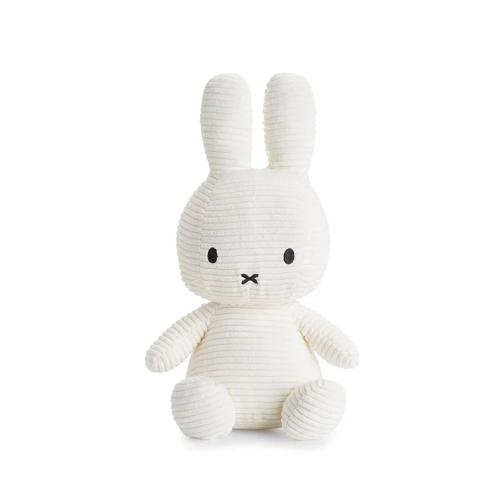 荷蘭BON TON TOYS Miffy米菲兔ECO燈芯絨填充玩偶-白 50cm