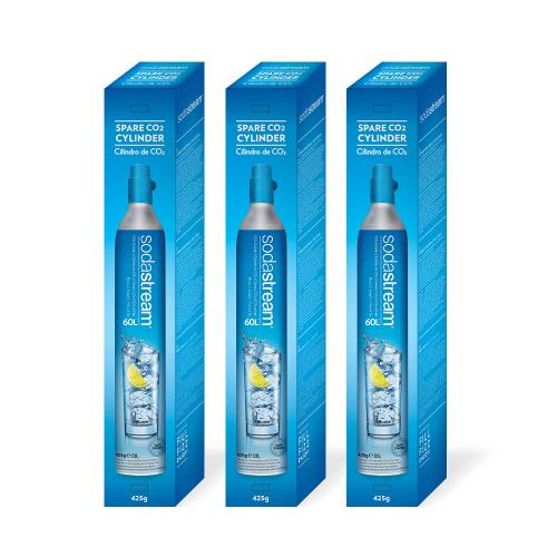 SodaStream 425g 二氧化碳全新旋轉鋼瓶 (3入組)