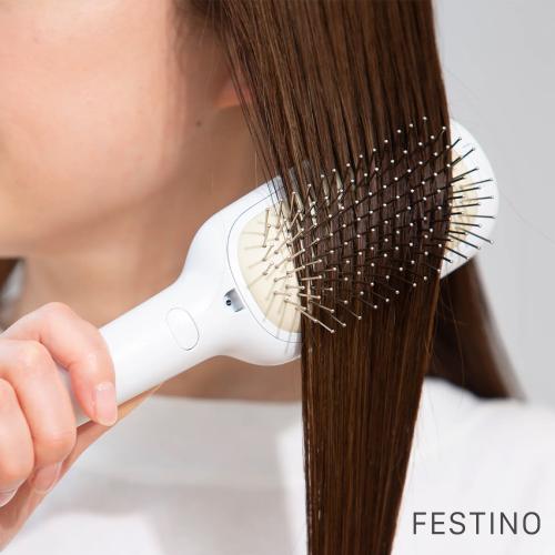 日本recolte 麗克特 Festino Salon Care 負離子造型梳 SMHB-027 白