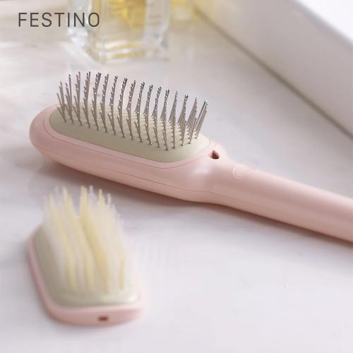 日本recolte 麗克特 Festino Salon Care 負離子造型梳 SMHB-027 粉