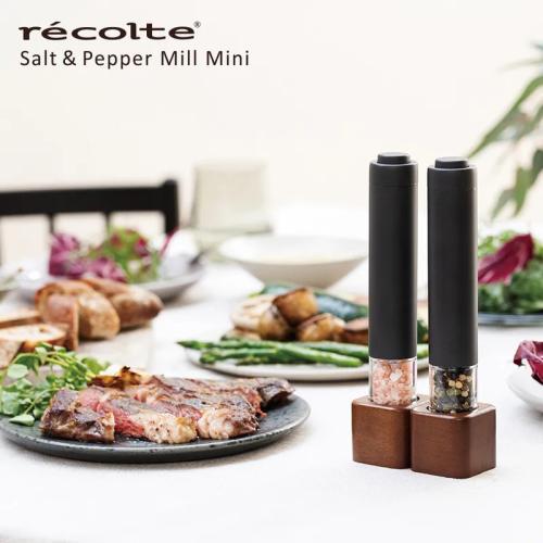 日本recolte 麗克特 recolte Salt & Pepper Mill Mini 電動研磨器 黑