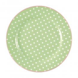 任選第2件51折｜丹麥GreenGate Spot pale green 餐盤