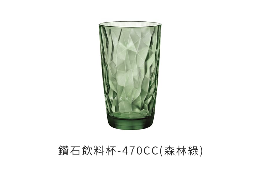 義大利Bormioli Rocco 鑽石飲料杯-470cc(森林綠) 茶杯 水杯 辦公杯 情侶杯 咖啡杯 好生活