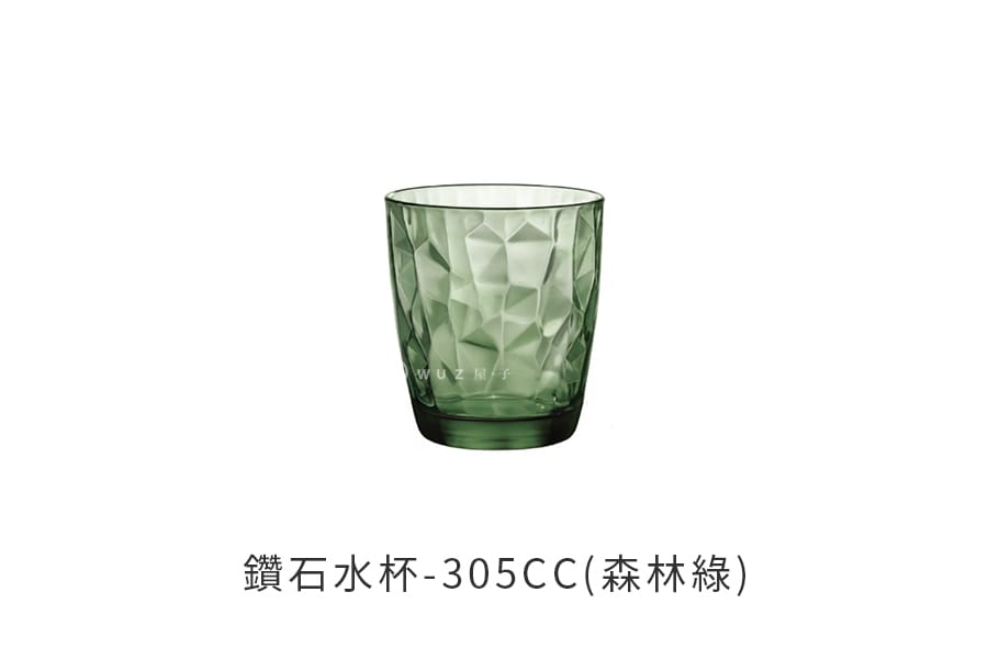 義大利Bormioli Rocco 鑽石水杯-305cc(森林綠) 飲料杯 茶杯 喝水 補水 飲料 果汁 牛奶 派對 好生活