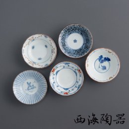 9折｜日本 西海陶器 染錦花繪 五件式小菜碟