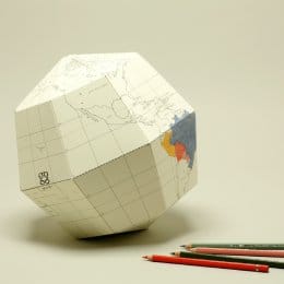 Geografia 空白組合式地球儀-米色
