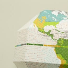 Geografia 組合式地球儀-可折疊(記錄航程和氣候)