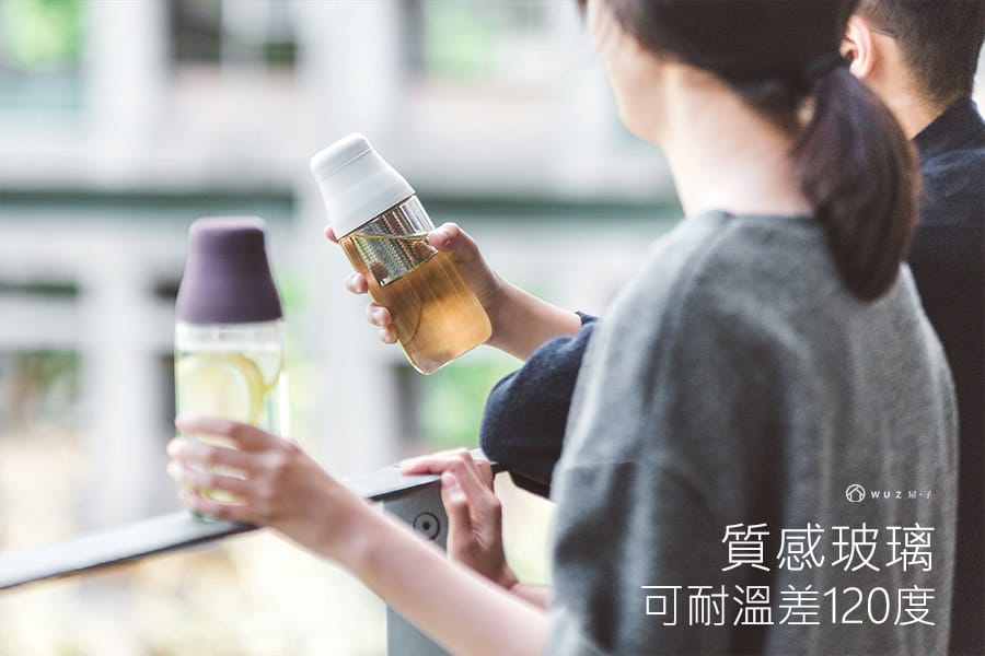 TOAST SCENE 隨身玻璃濾茶瓶 500ml-附隔熱套(共2色)