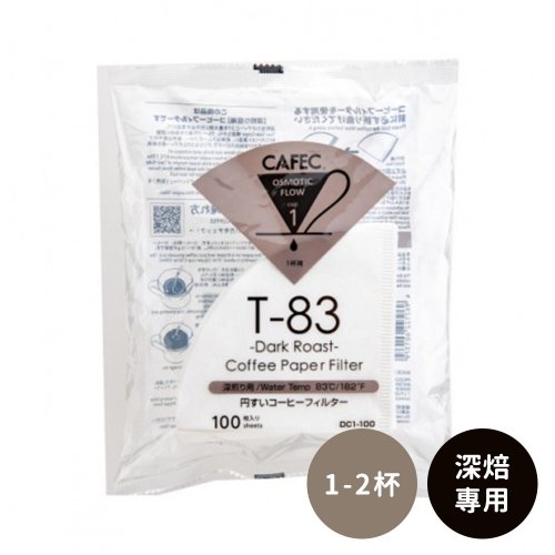 日本CAFEC 深焙專用濾紙100張-1-2杯