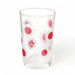 日製玻璃2件8折｜日本ADERIA 昭和復古花朵水杯(紅花)
