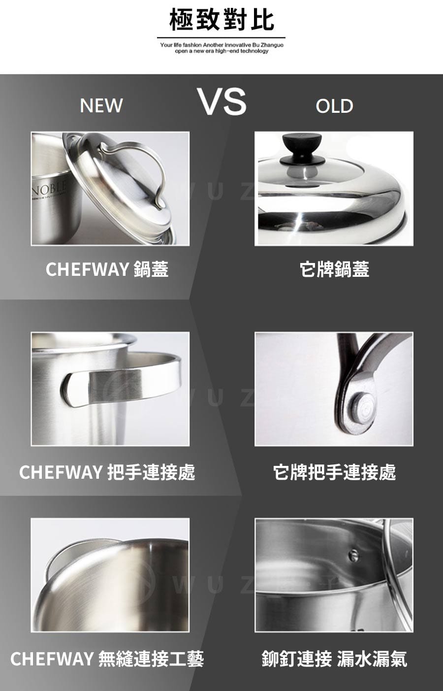 韓國 CHEFWAY 諾貝系列不銹鋼湯鍋16cm