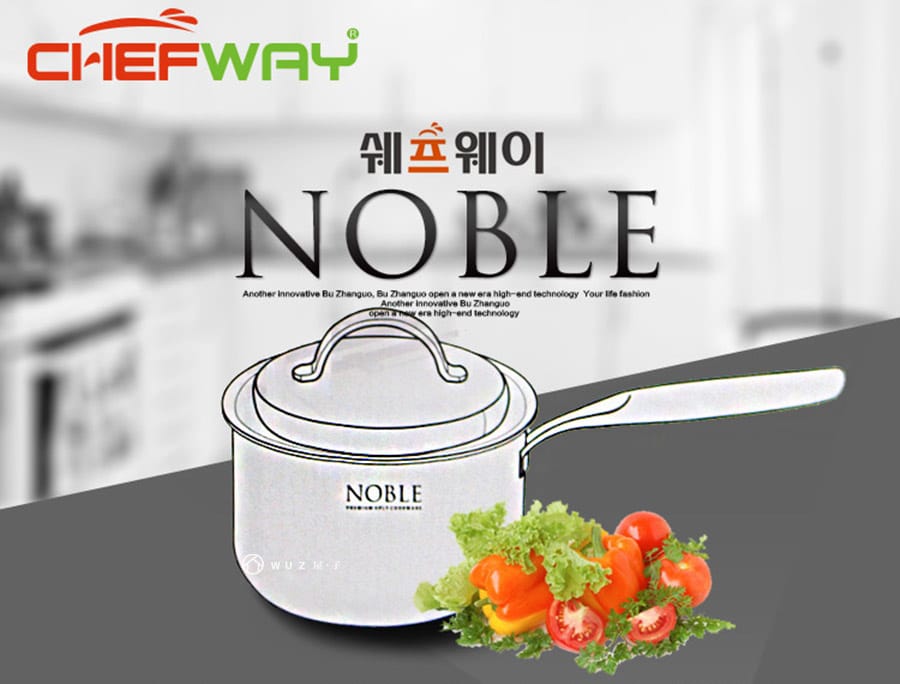 韓國 CHEFWAY 諾貝系列不銹鋼湯鍋18cm