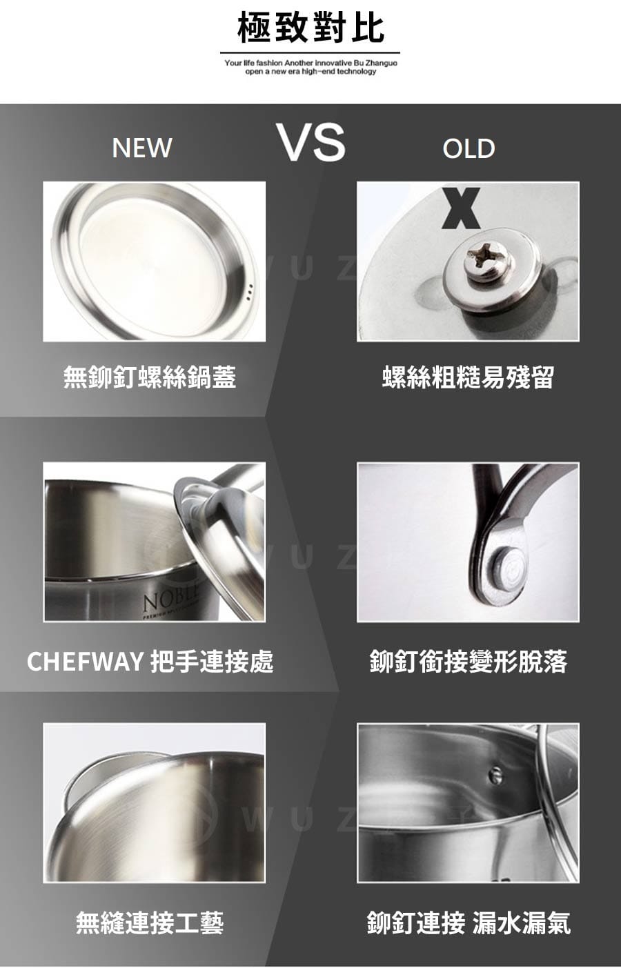 韓國 CHEFWAY 諾貝系列不銹鋼湯鍋18cm