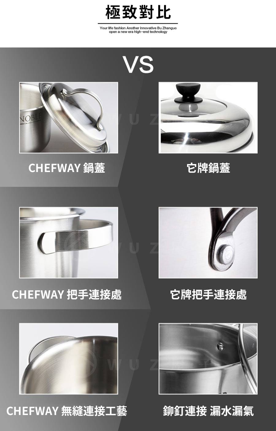 韓國 CHEFWAY 諾貝系列不銹鋼湯鍋24cm