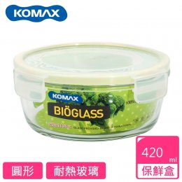 超值新品｜韓國KOMAX 長春藤圓型玻璃保鮮盒420ml