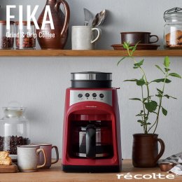 日本recolte 麗克特 FIKA自動研磨悶蒸咖啡機-經典紅