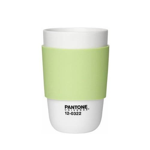 Pantone色票矽膠隔熱杯375ml-綠色[餐具加購]