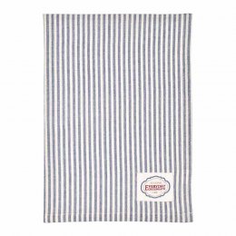 88折｜丹麥GreenGate Alice stripe blue 茶巾-藍