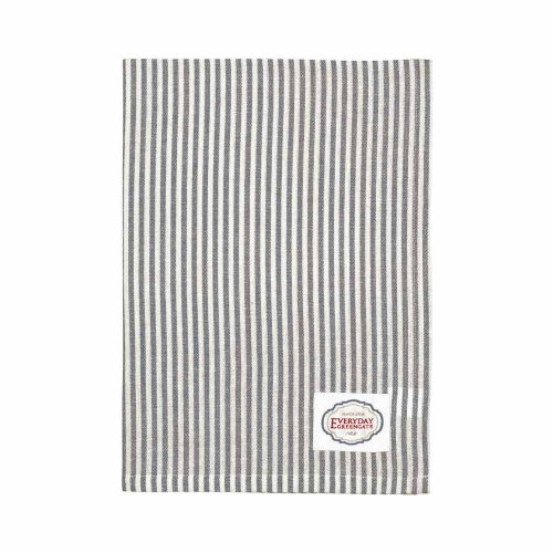 丹麥GreenGate Alice stripe grey 茶巾-灰