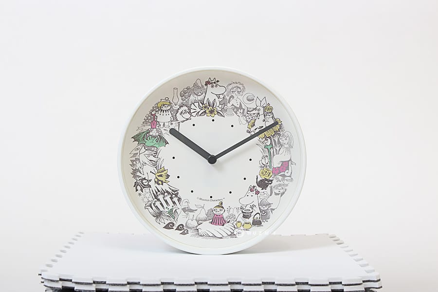 Moomin 嚕嚕米花圈派對鐵框靜音時鐘/掛鐘 20cm