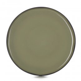 歐系餐瓷2件7折｜法國REVOL CRE 炭色圓盤30cm-淺軍綠