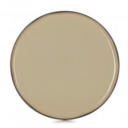 歐系餐瓷2件7折｜法國REVOL CRE 炭色圓盤30cm-奶油黃