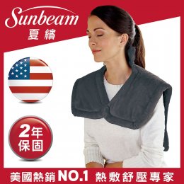 美國Sunbeam 加大款電熱披肩XL-氣質灰