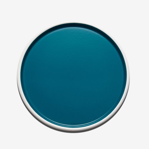 BORNN琺瑯 BLOOM圓托盤28cm-海洋藍
