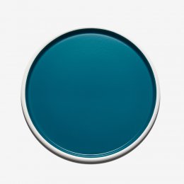 任選2件85折｜BORNN琺瑯 BLOOM圓托盤28cm-海洋藍