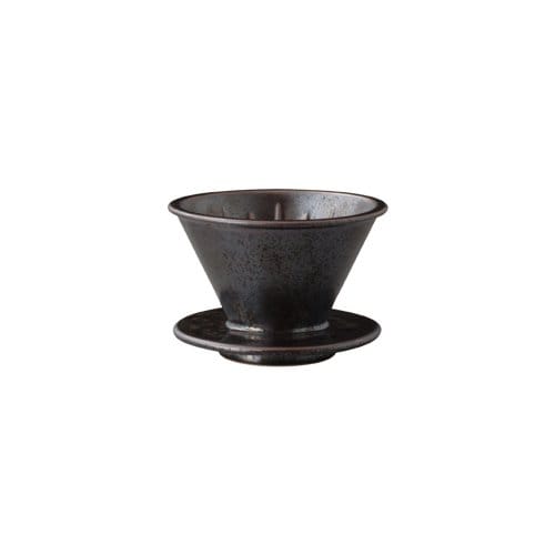 日本KINTO SCS鑄職人陶瓷濾杯2杯-金屬黑