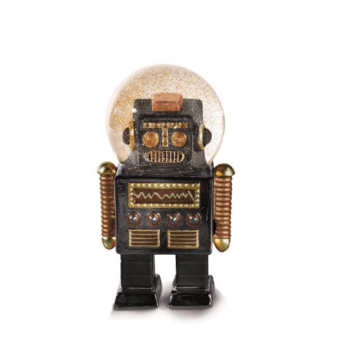 德國 DONKEY 復古機器人水晶球擺飾-黑
