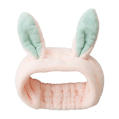 日本CB Japan 動物造型超細纖維髮帶-小白兔粉
