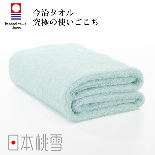 日本桃雪 今治超長棉浴巾-水藍色