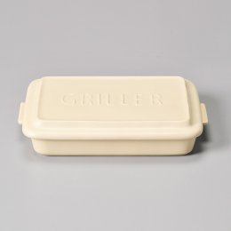 85折｜日本 MEISTER HAND TOOLS 方形烤盤(附蓋)-米白
