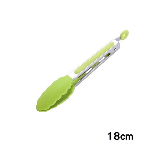 矽膠料理夾18cm-綠色